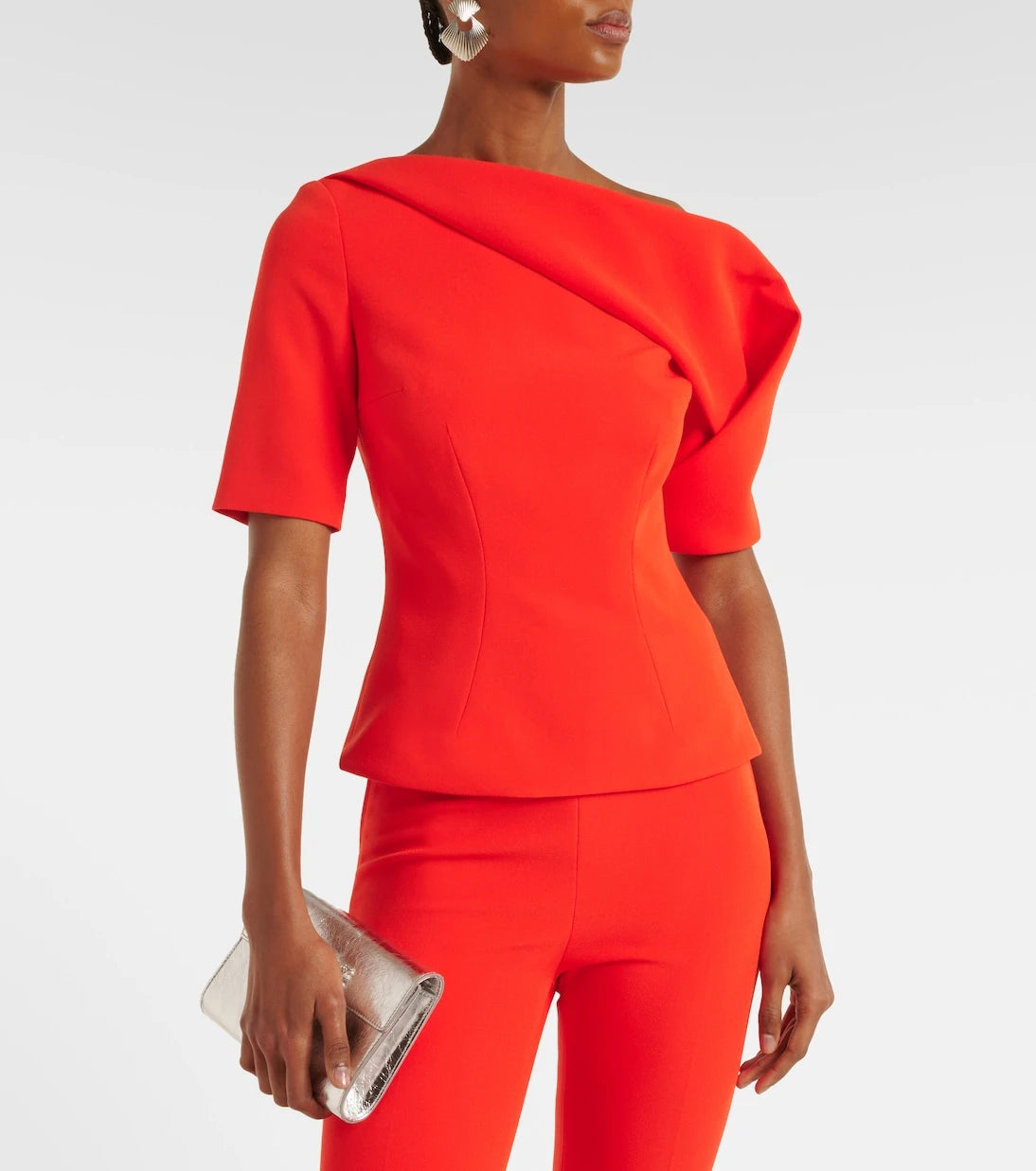 Safiyaa - Marley draped crêpe top