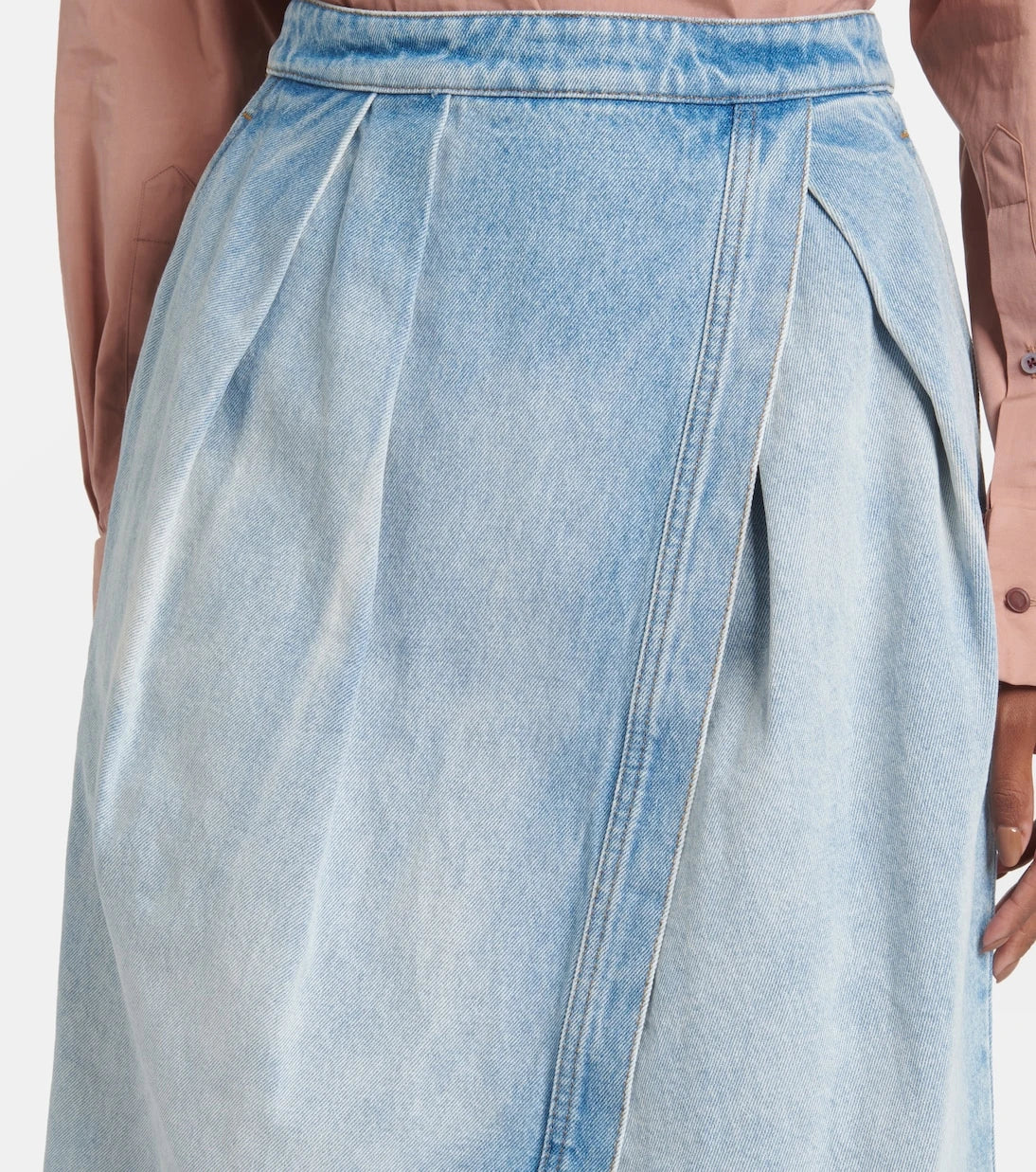 Dries Van Noten - Denim midi skirt