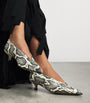 Aeyde Leather Snake Print Clara Pumps 35