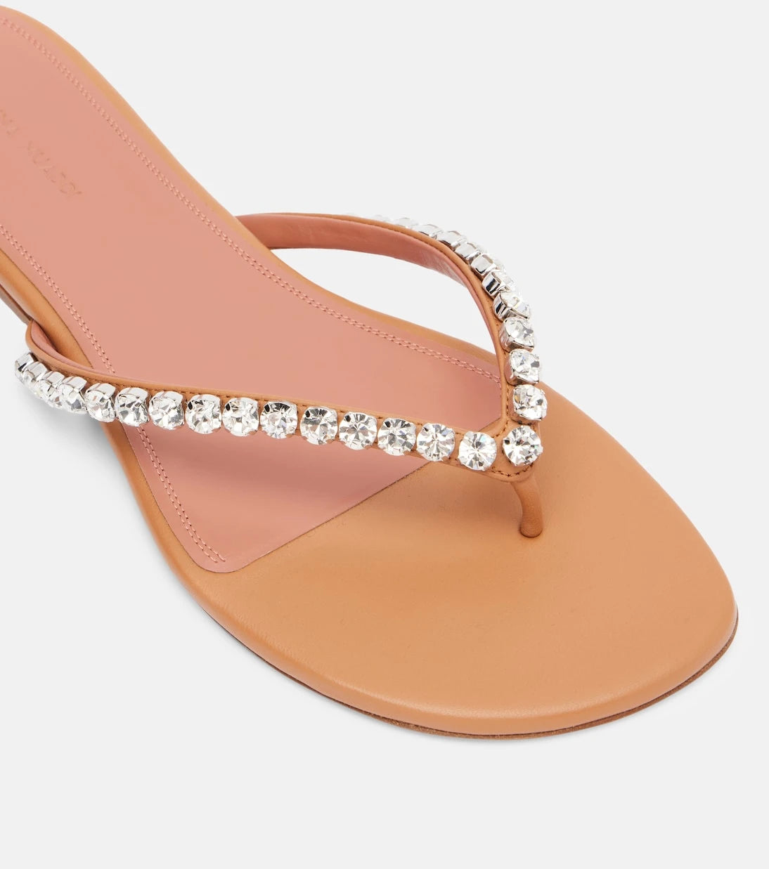 Amina Muaddi - Gigi embellished leather thong sandals