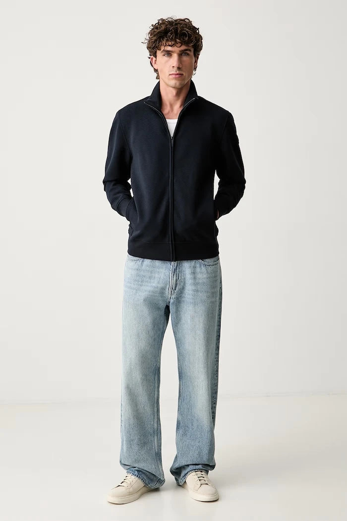Colmar viskonlu fermuarlı erkek sweatshirt