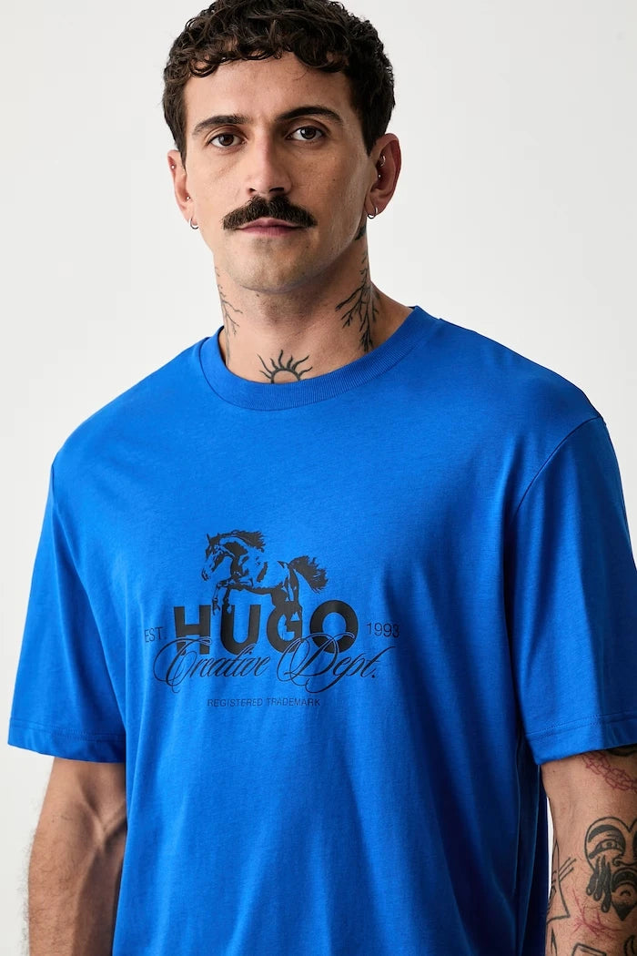 HUGO Blue erkek pamuklu tişört Nurobos