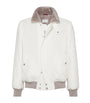 White Cashmere Aviator Jacket