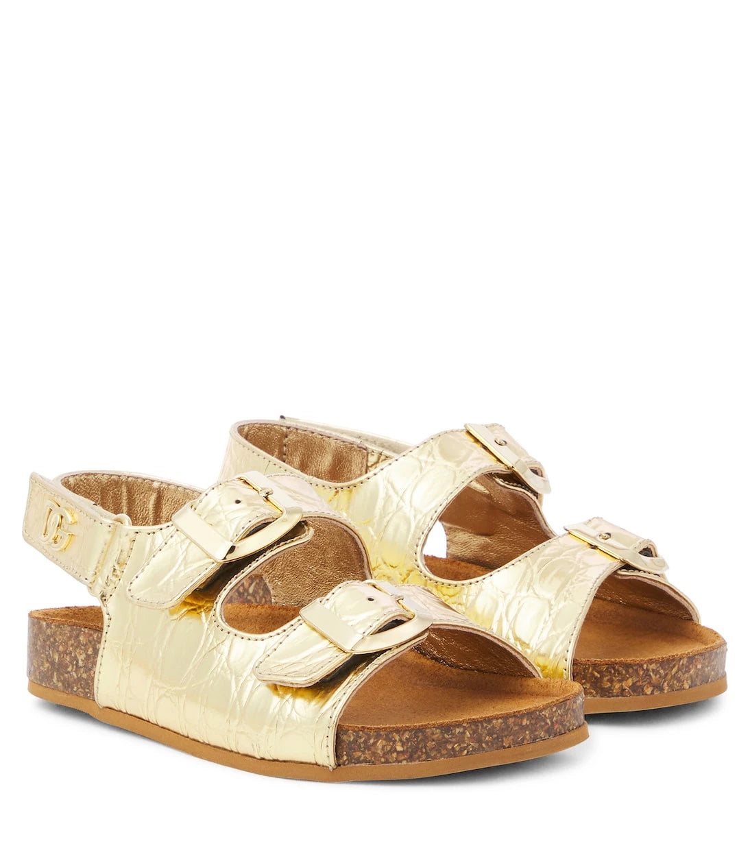 Dolce&Gabbana Kids - Metallic leather sandals