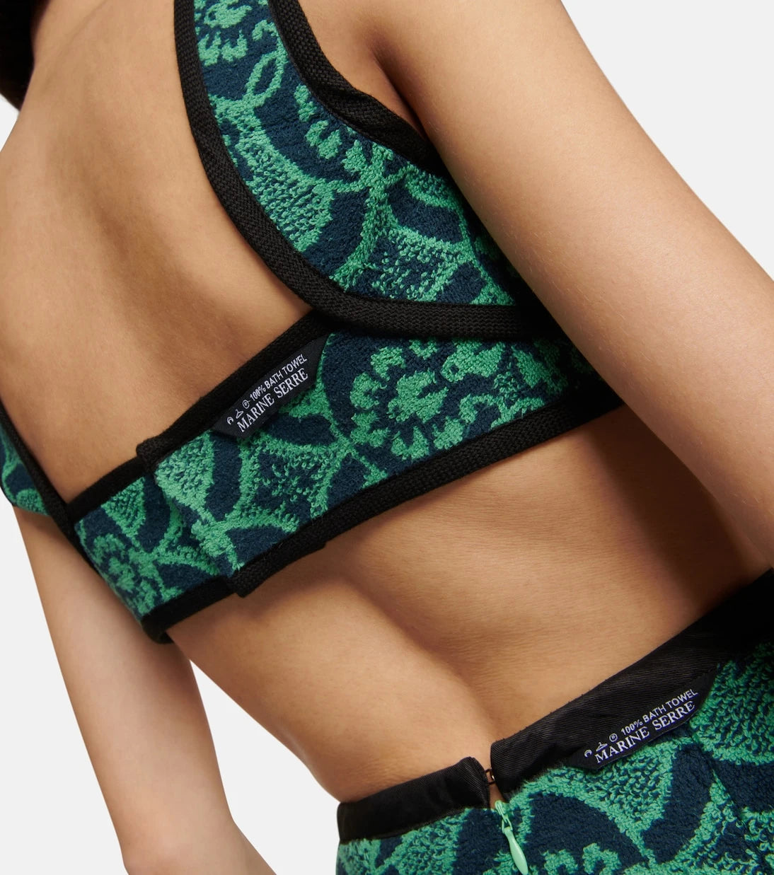 Marine Serre - Printed terry bralette