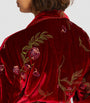 Red Embroidered Velvet Robe