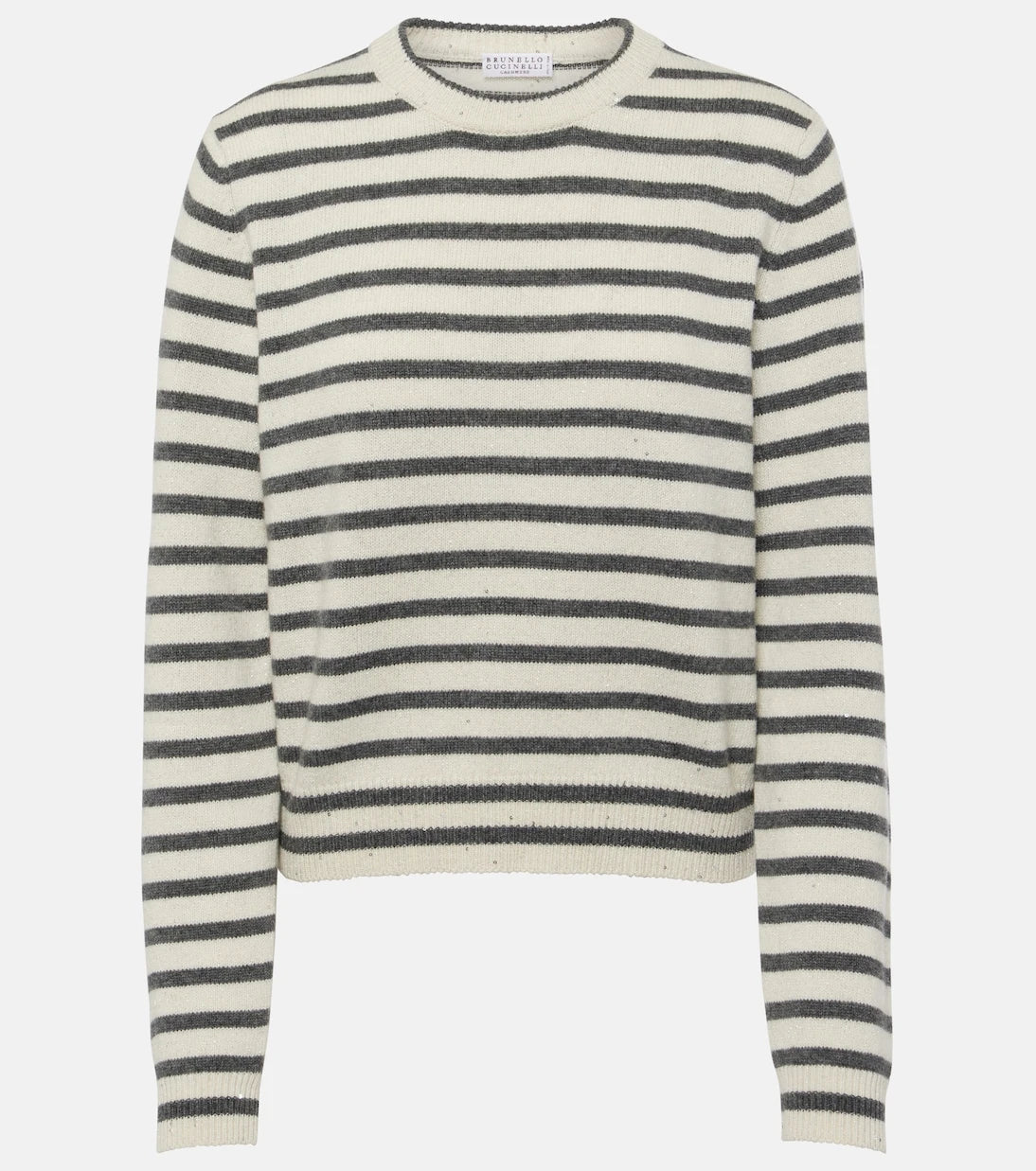 Brunello Cucinelli - Striped cashmere-blend sweater