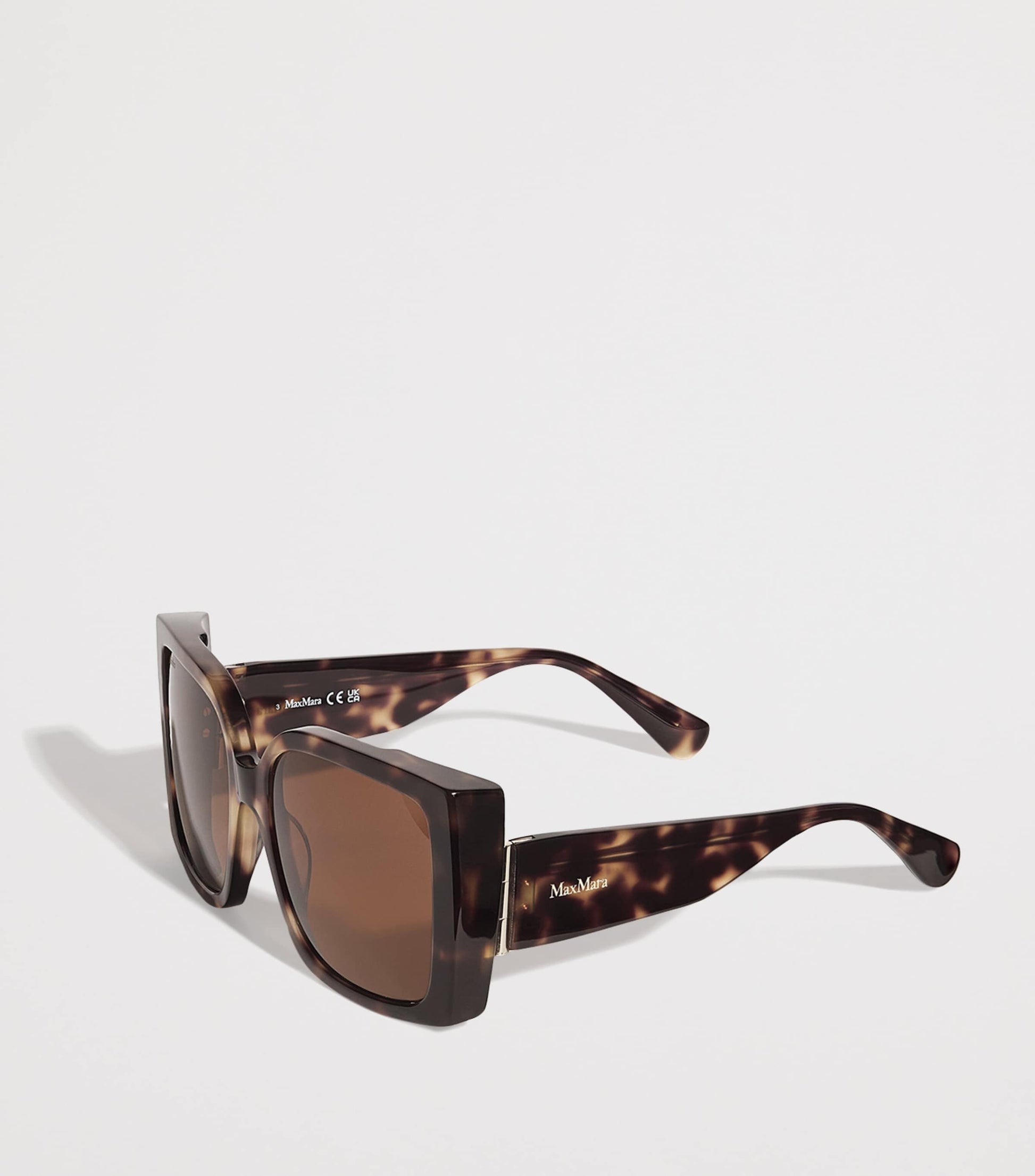 Brown Acetate Tortoiseshell Oversized Square Sunglasses