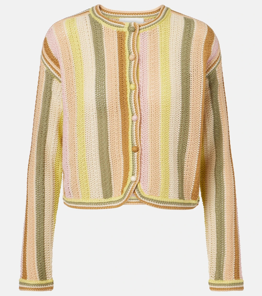 Zimmermann - Indra striped crochet cotton cardigan
