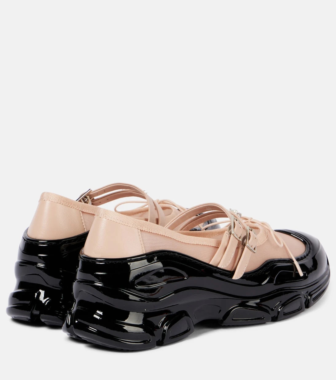 Simone Rocha - Tracker leather-trimmed Mary Jane flats