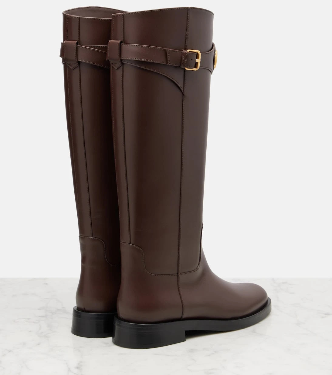 Valentino Garavani - VLogo leather knee-high boots