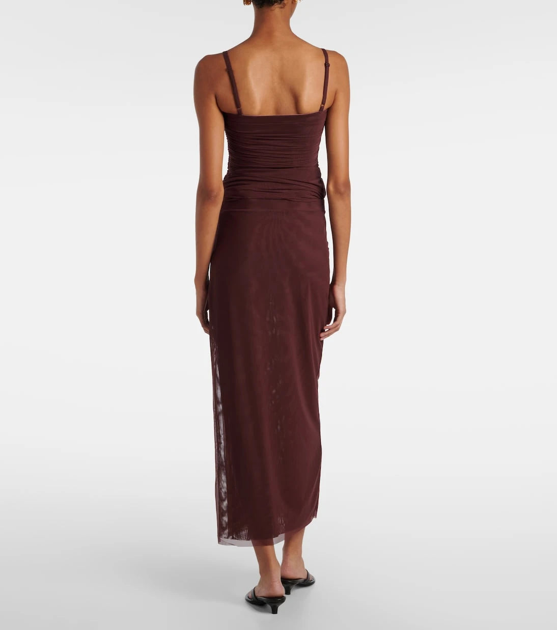 SIR - High-rise jersey midi skirt