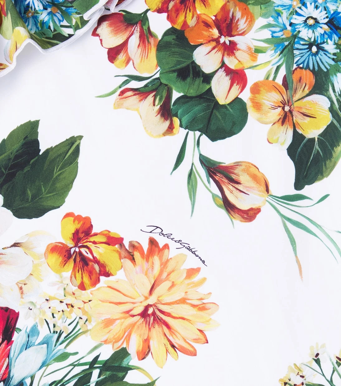 Dolce&Gabbana Kids - Fiori printed ruffled swimsuit