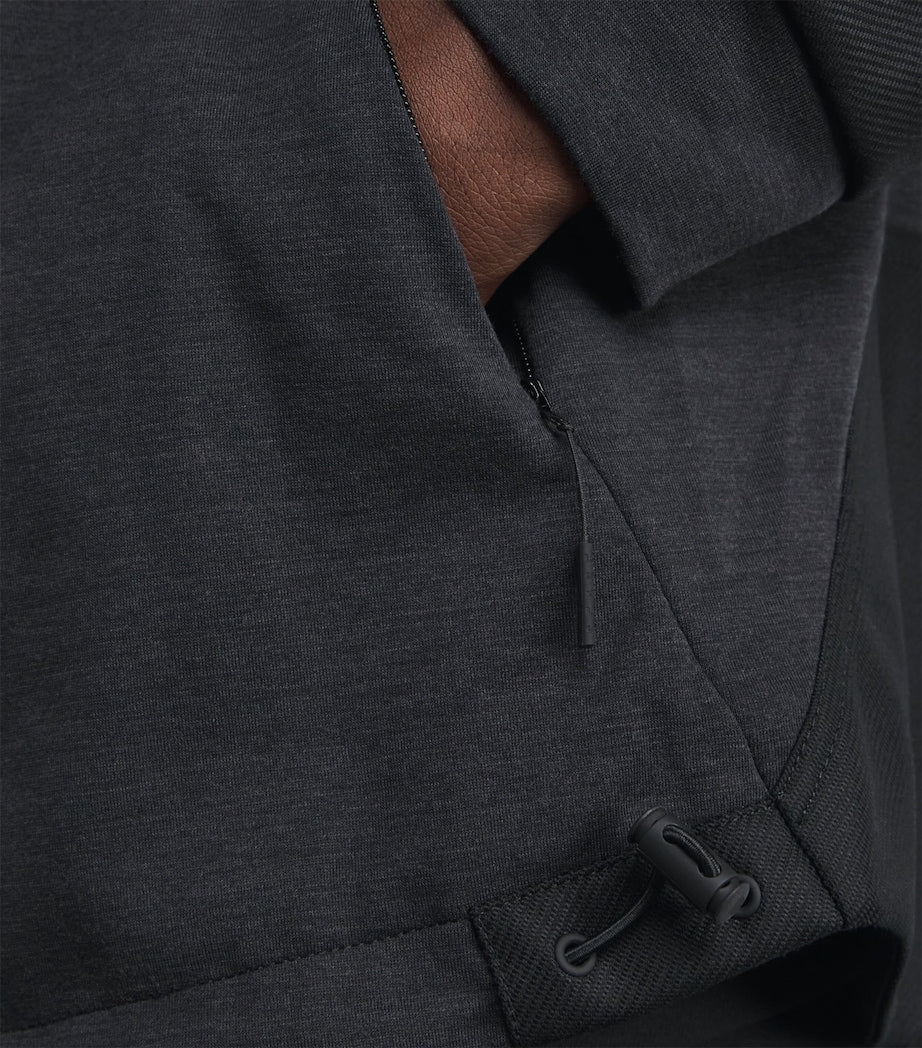 Sease Grey Wool-Blend Explorer Zip-Up Sweatshirt