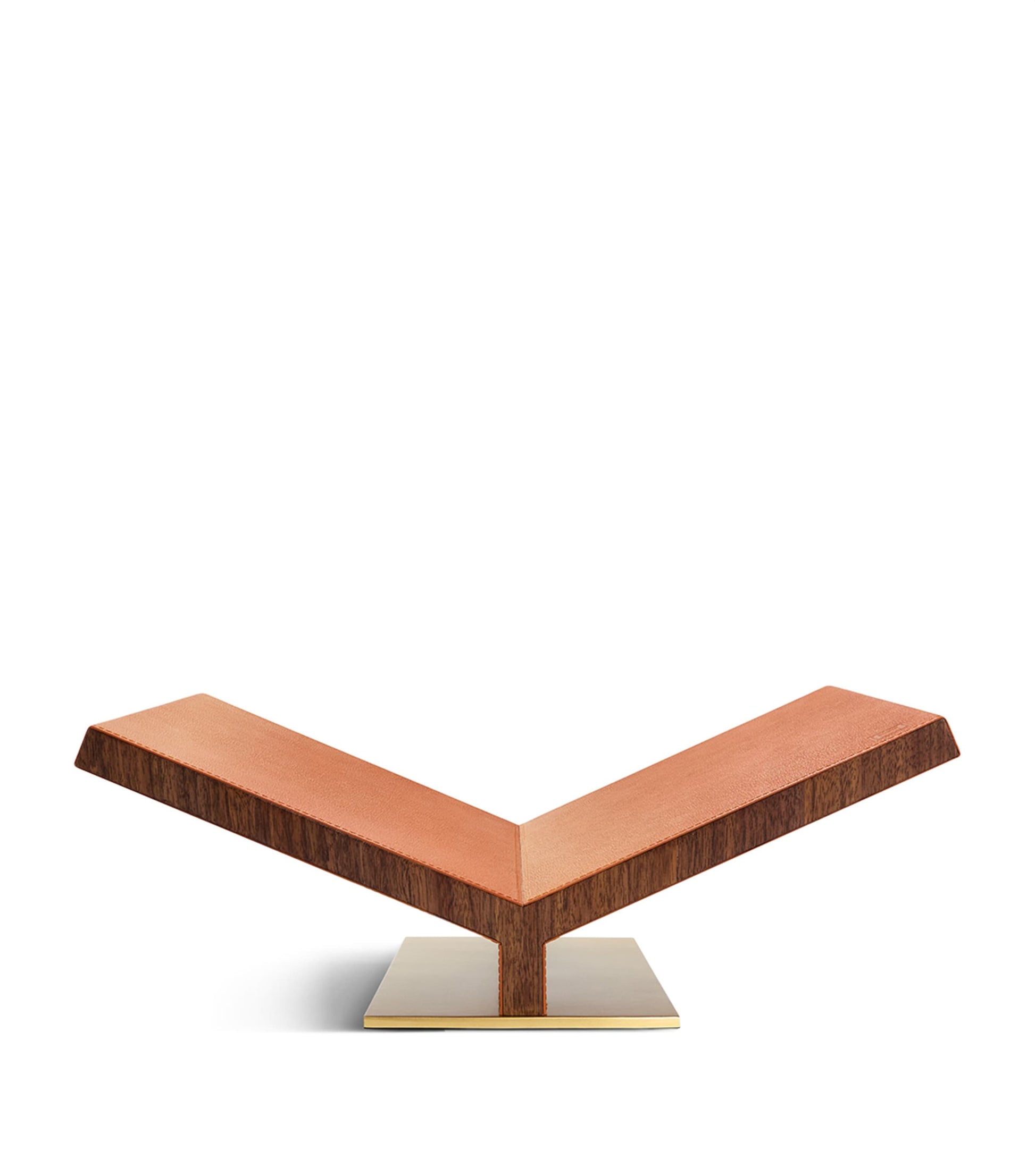 Walnut-Leather Classic Collector Bookstand