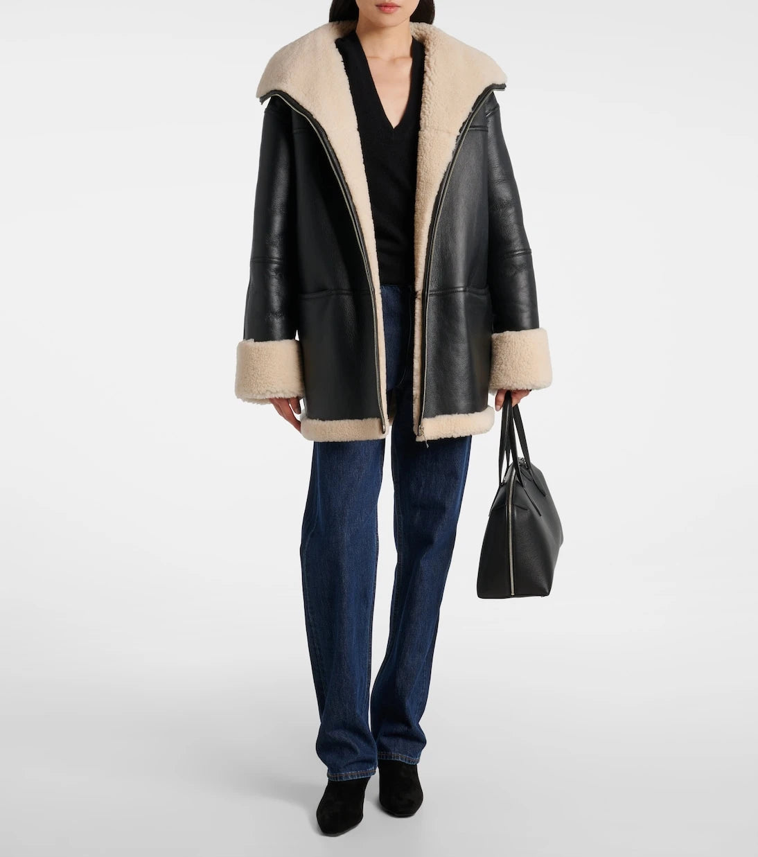 Toteme - Oversized shearling jacket