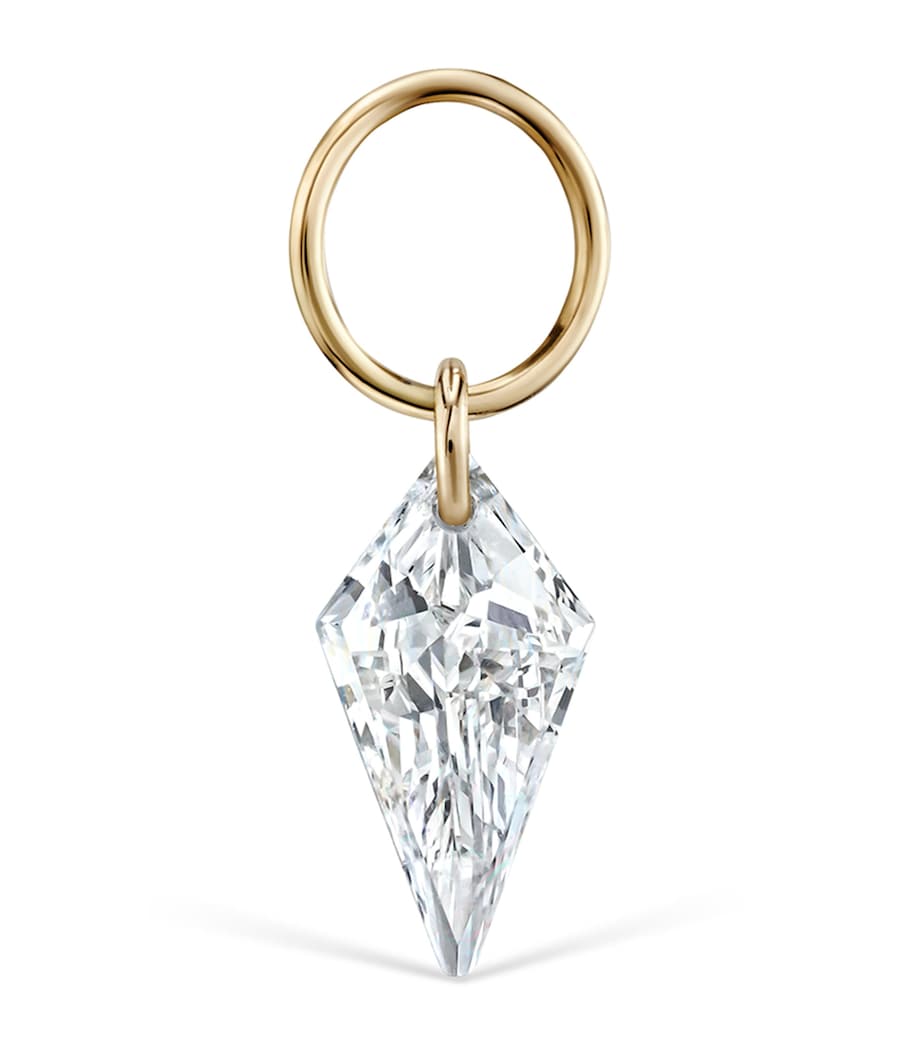 Maria Tash Gold Silhouette Diamond Charm (6mm)