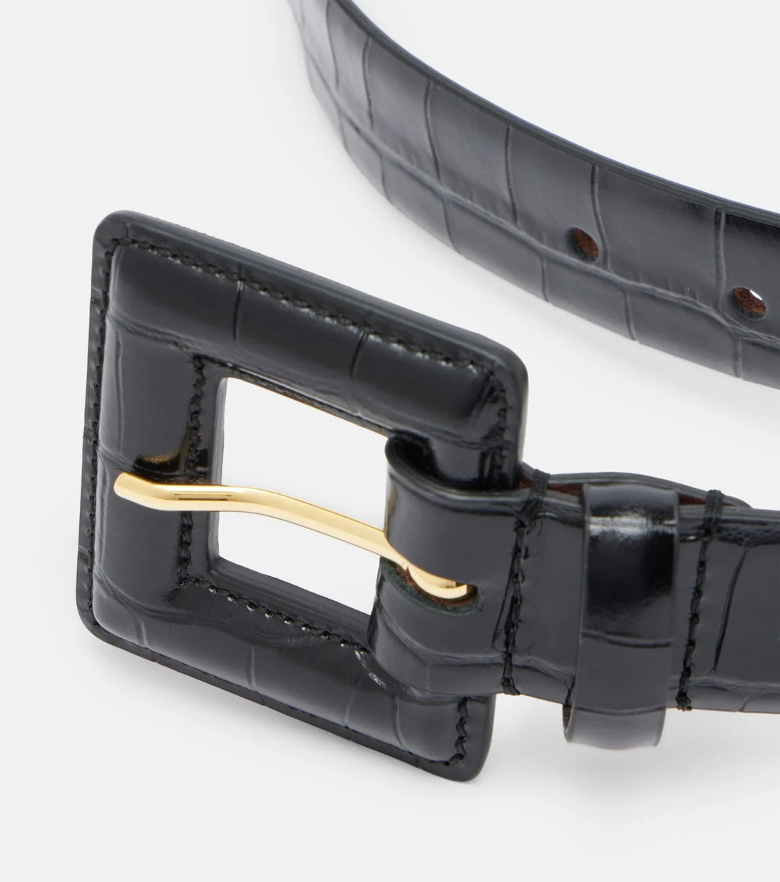 Nour Hammour - Soma croc-effect leather belt