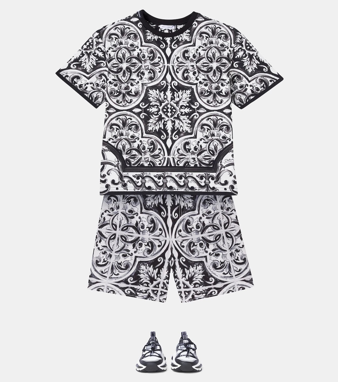 Dolce&Gabbana Kids - Majolica swim trunks
