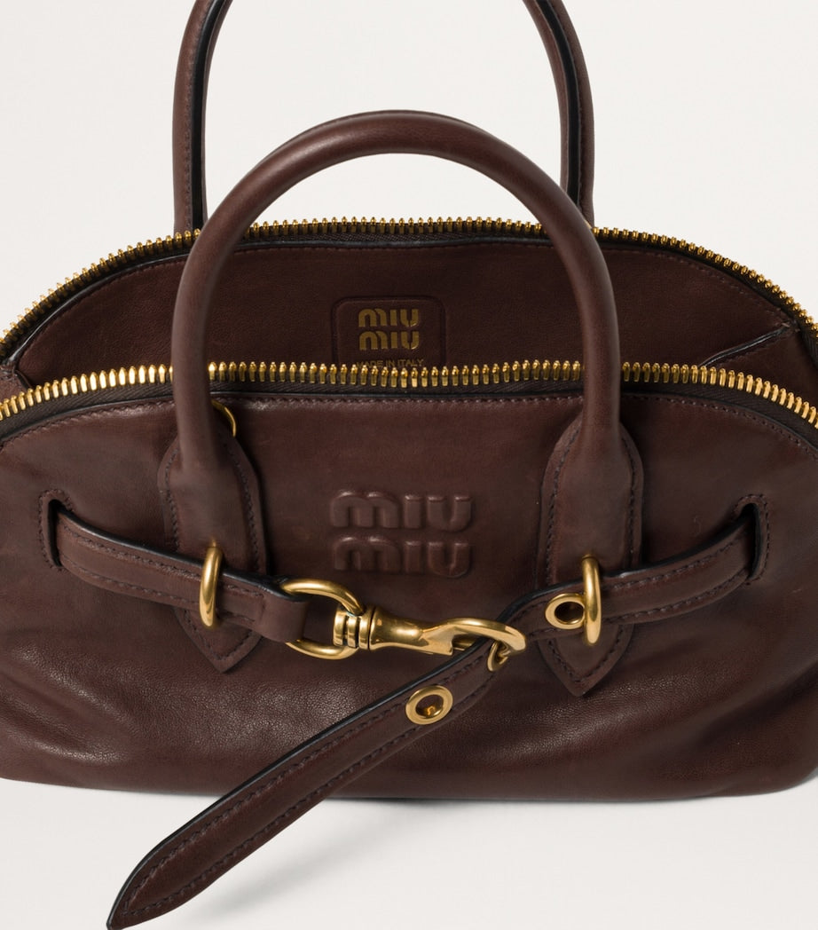 Brown Aventure Top-Handle Bag