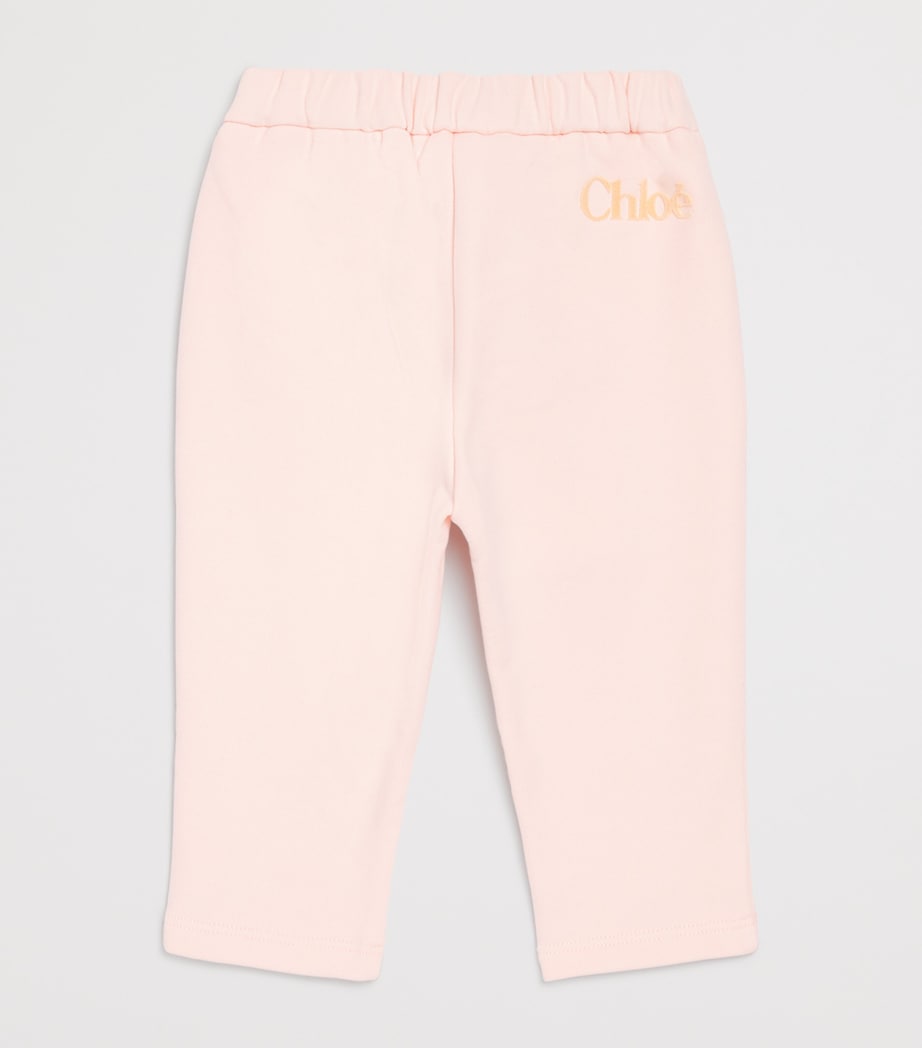 Chloé Kids Cotton Embroidered Sweatpants (6-18 Months)