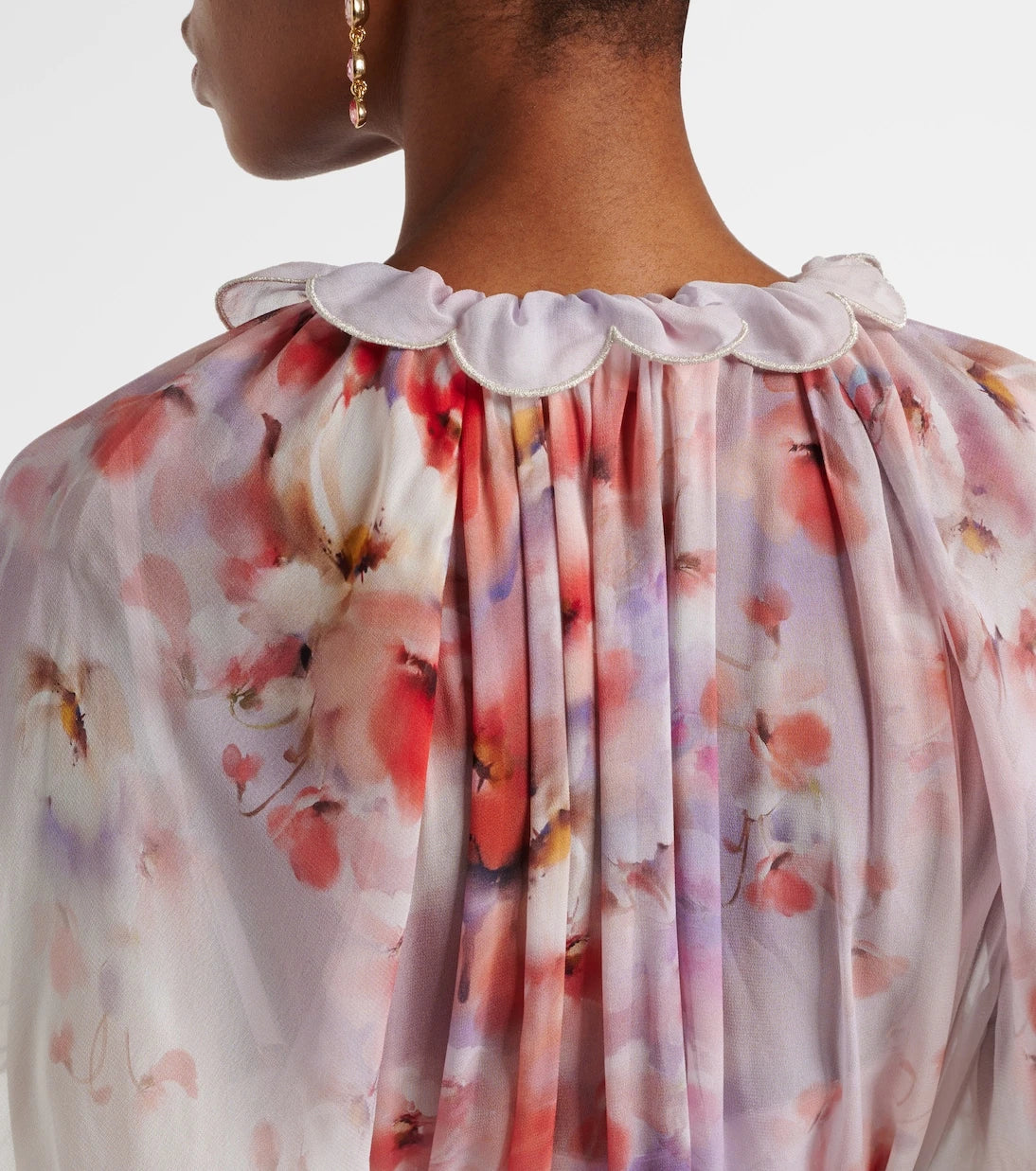 Zimmermann - Crush floral belted midi dress