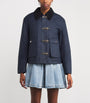 Claudie Pierlot Blue Waxed Cotton Parka