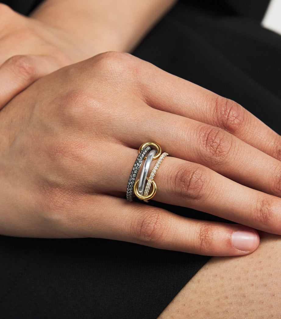 Mixed Gold and Diamond Scorpio Ring