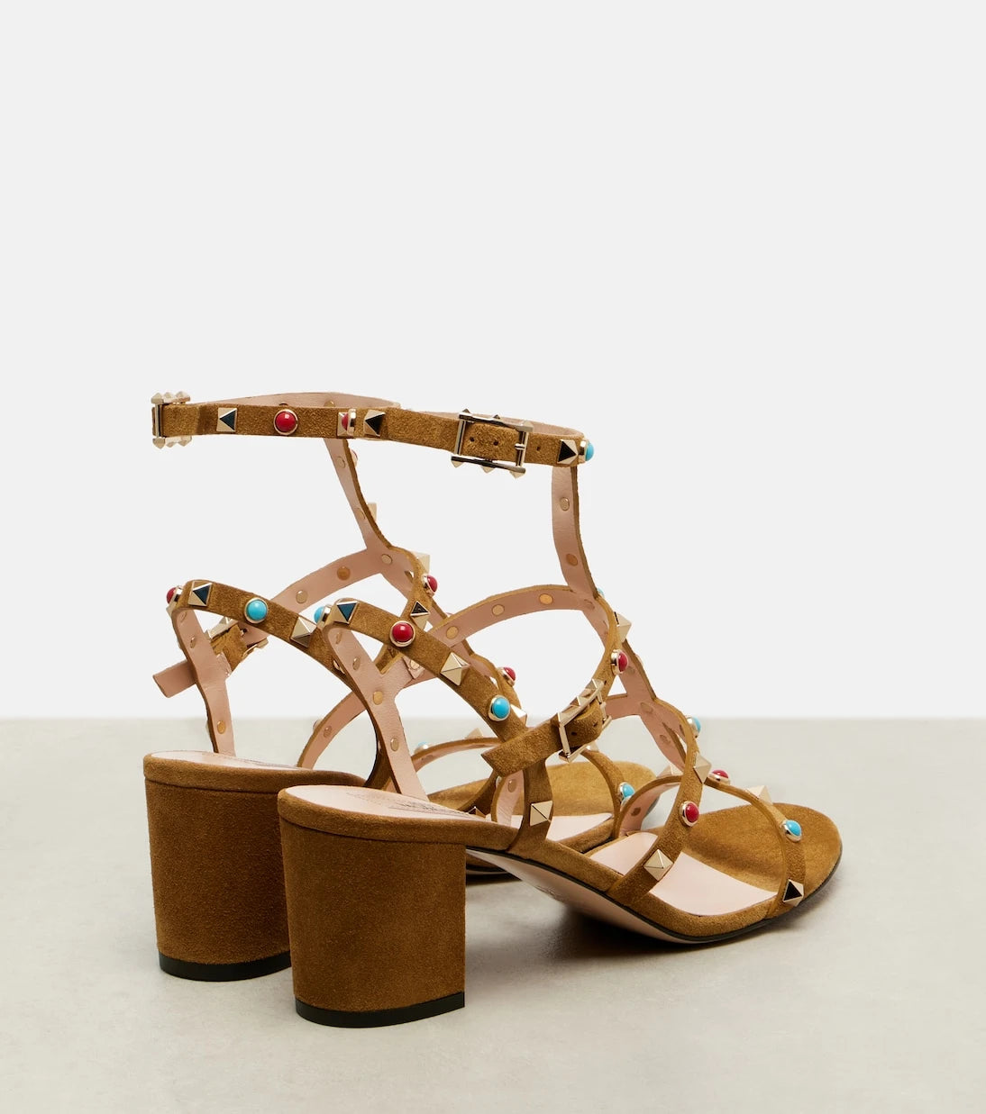Valentino Garavani - Rockstud embellished suede sandals