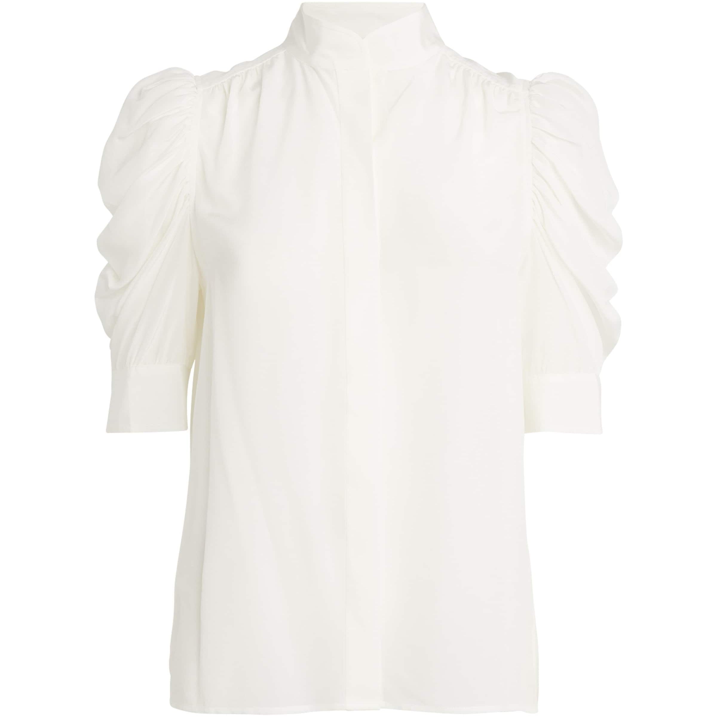 White Silk Gillian Blouse