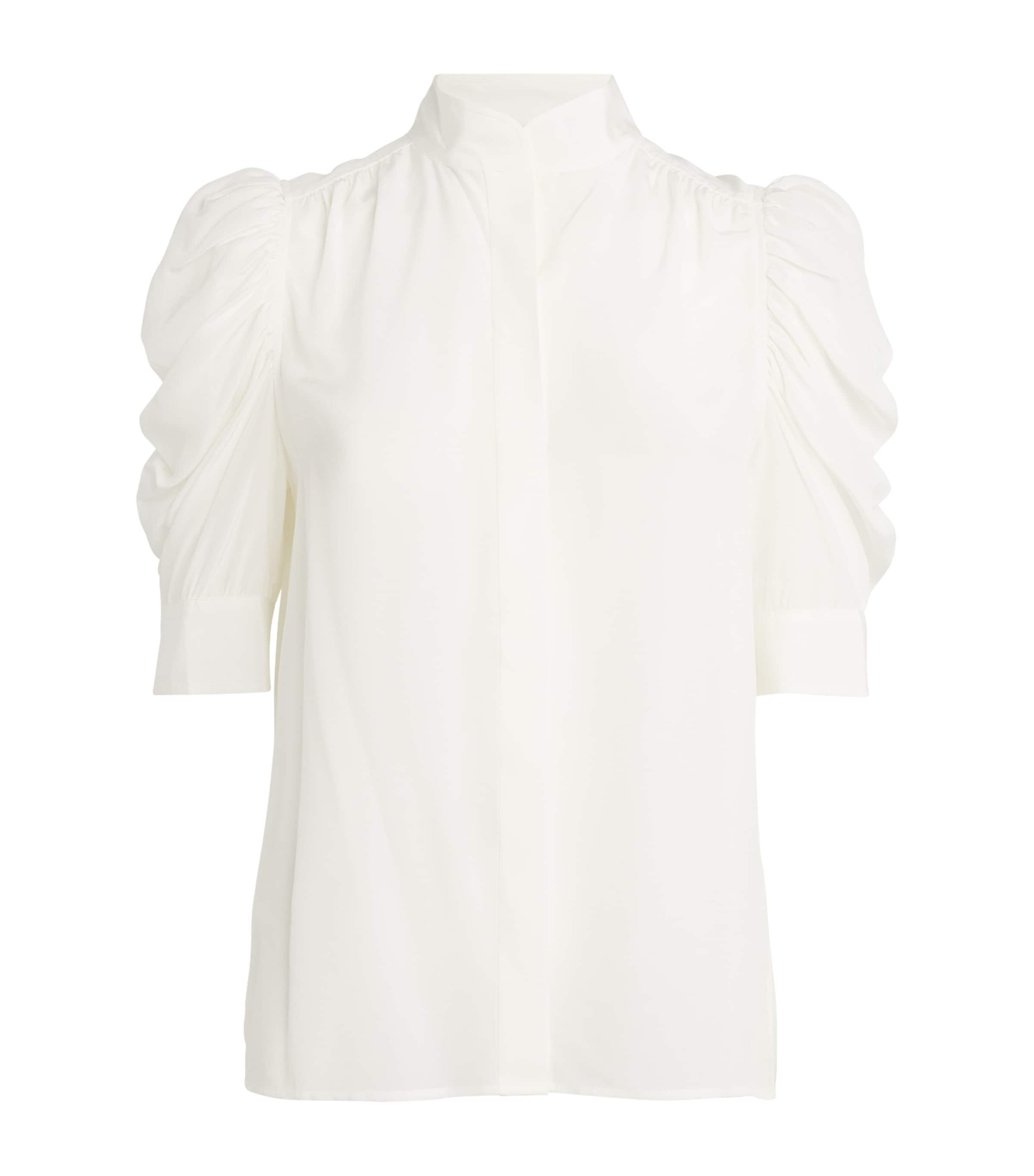 White Silk Gillian Blouse