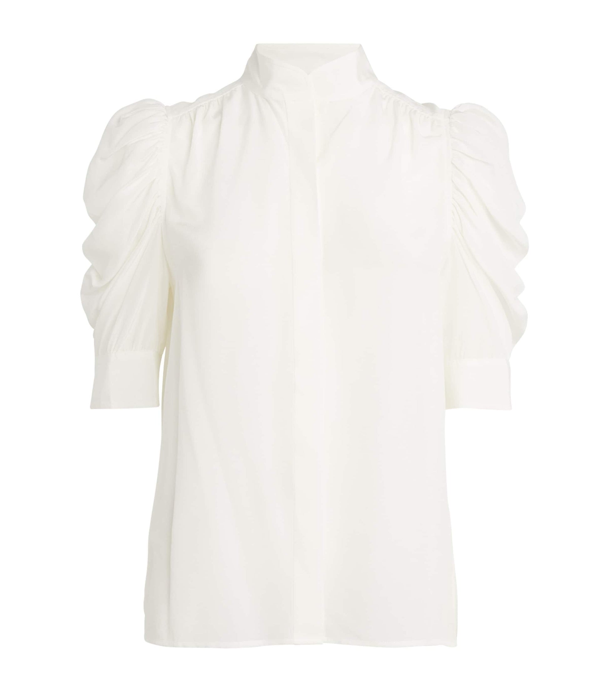 White Silk Gillian Blouse