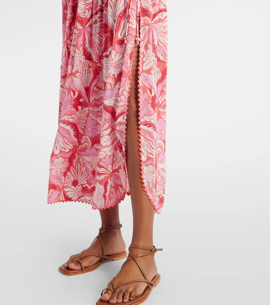 Poupette St Barth - Carla pleated printed midi skirt