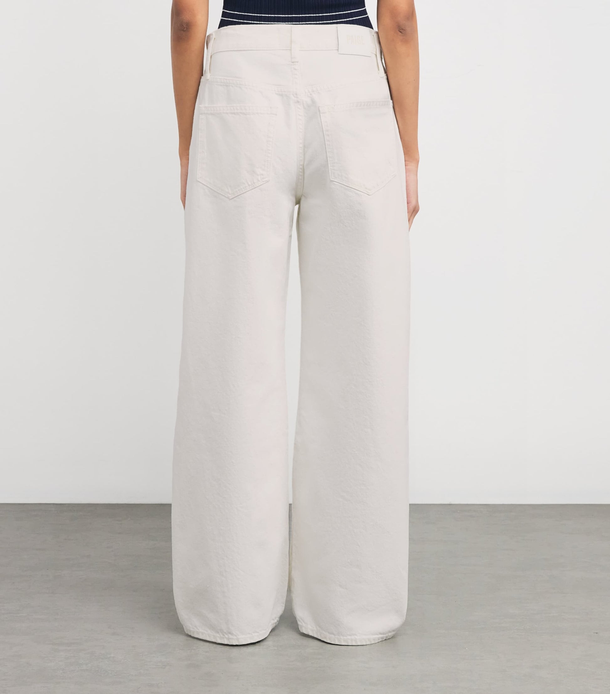 White Arellia High-Rise Barrel Jeans