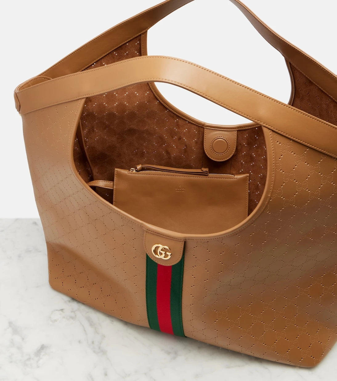 Gucci - Gucci Giglio Large leather tote bag