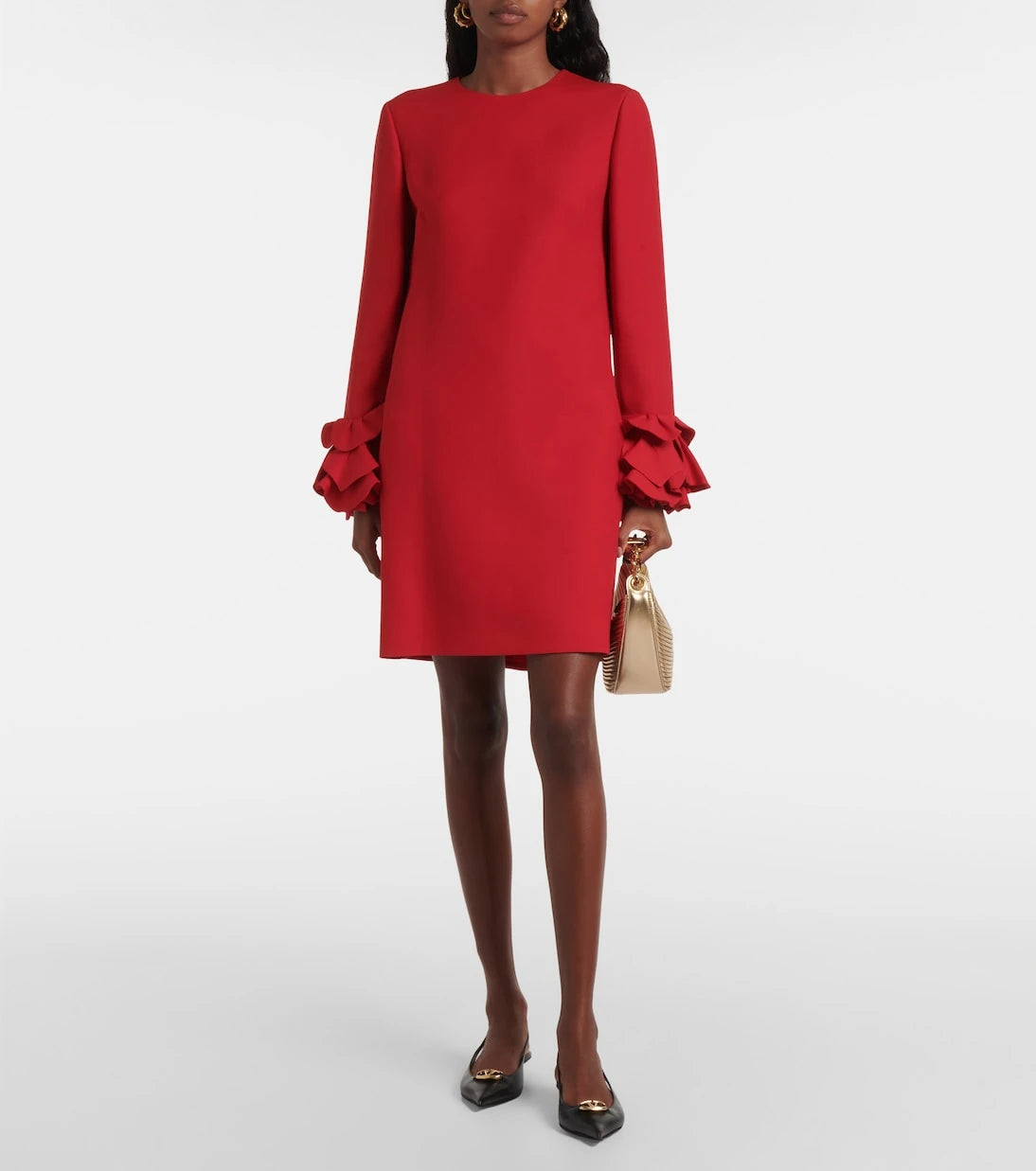 Valentino - Crepe Couture ruffled minidress