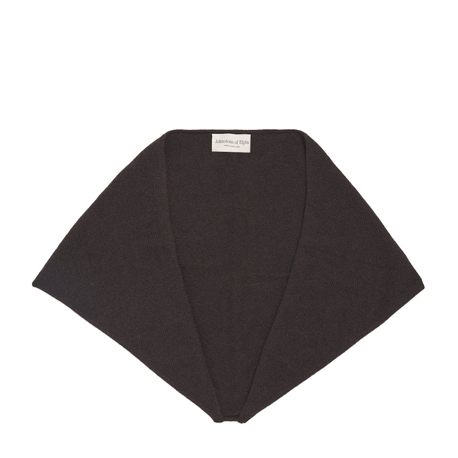 Johnstons Of Elgin Brown Cashmere Gauzy Triangle Neck Tie