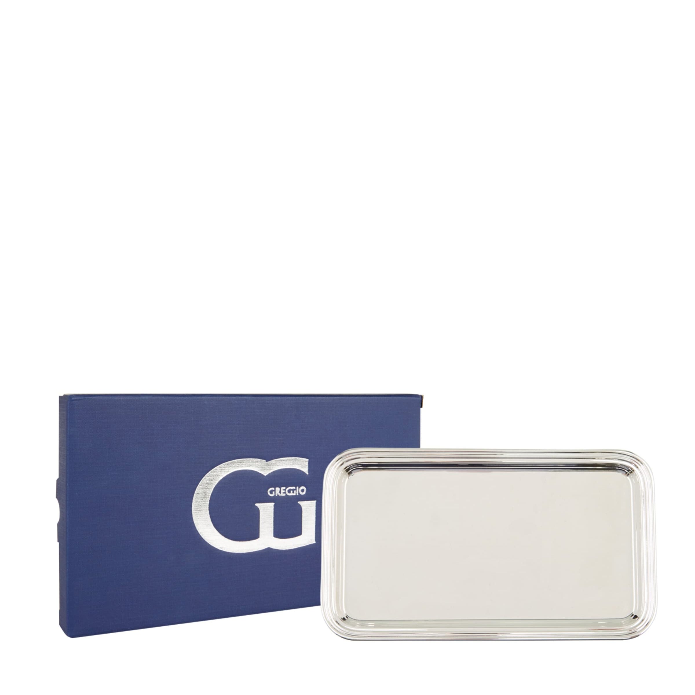 Silver Plated Georgian Rectangular Tray (18cm x 31cm)