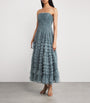 Needle & Thread Blue Strapless Hattie Maxi Dress