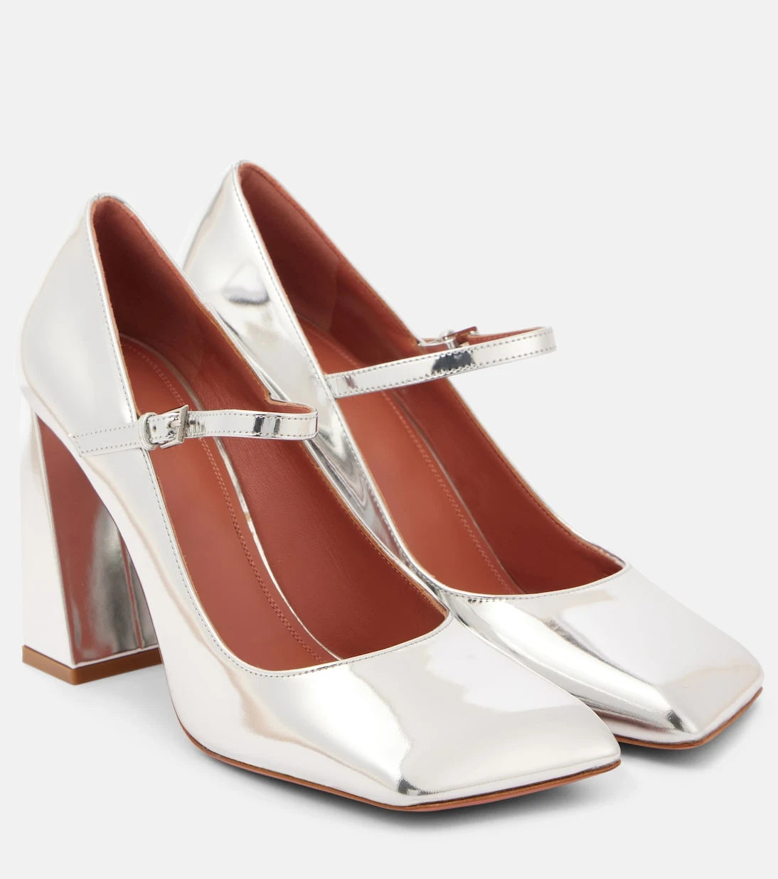 Amina Muaddi - Charlotte 95 leather Mary Jane pumps