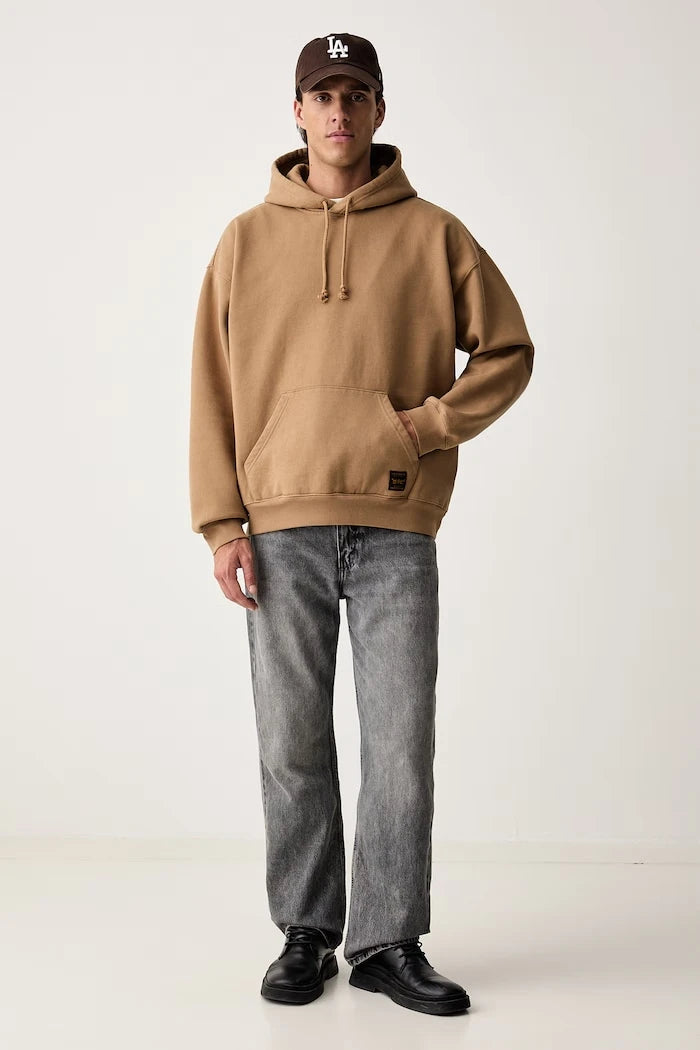 Levi's kapüşonlu erkek pamuklu sweatshirt WORKWEAR PO