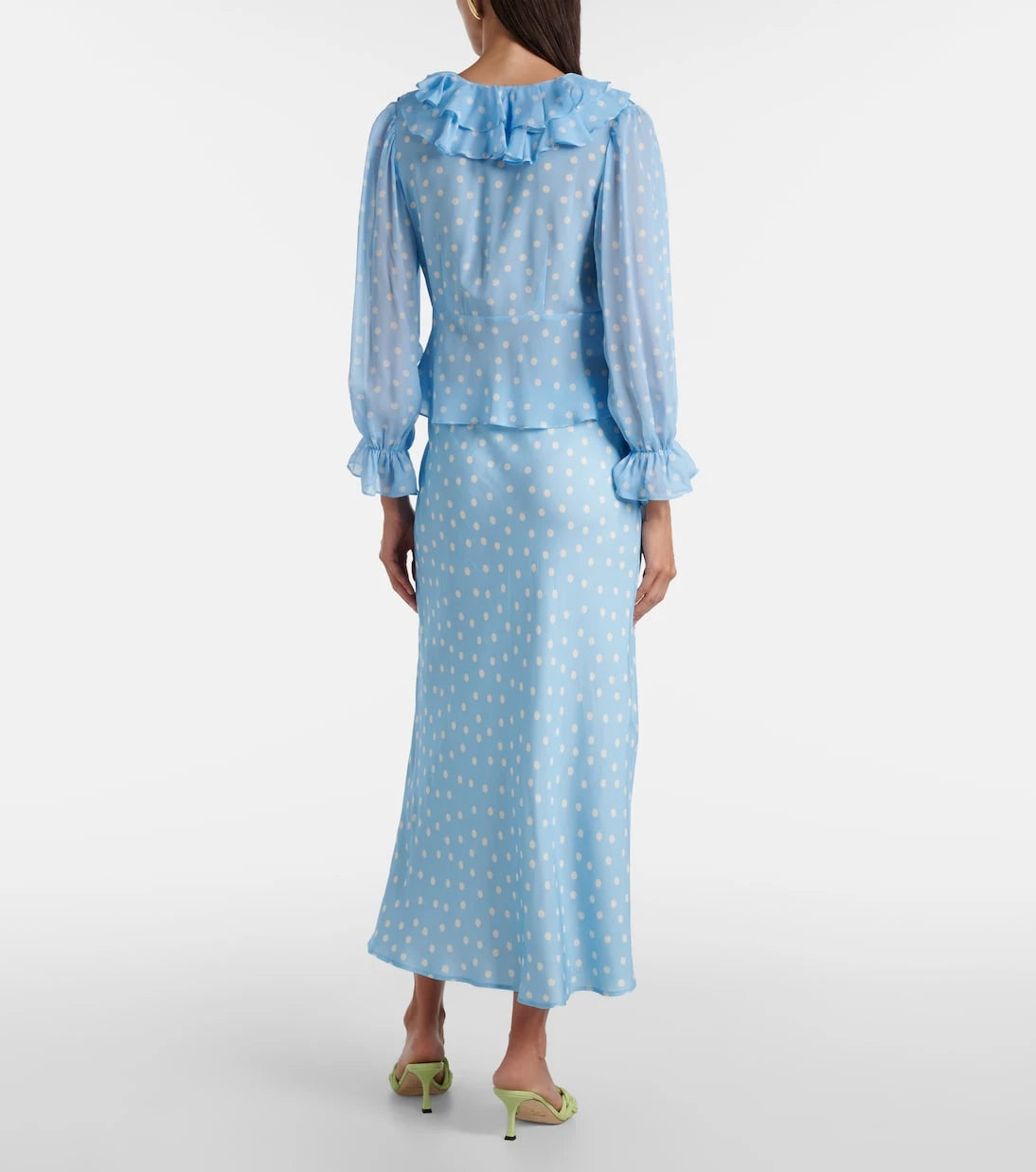 Rixo - Lasca polka-dot silk top