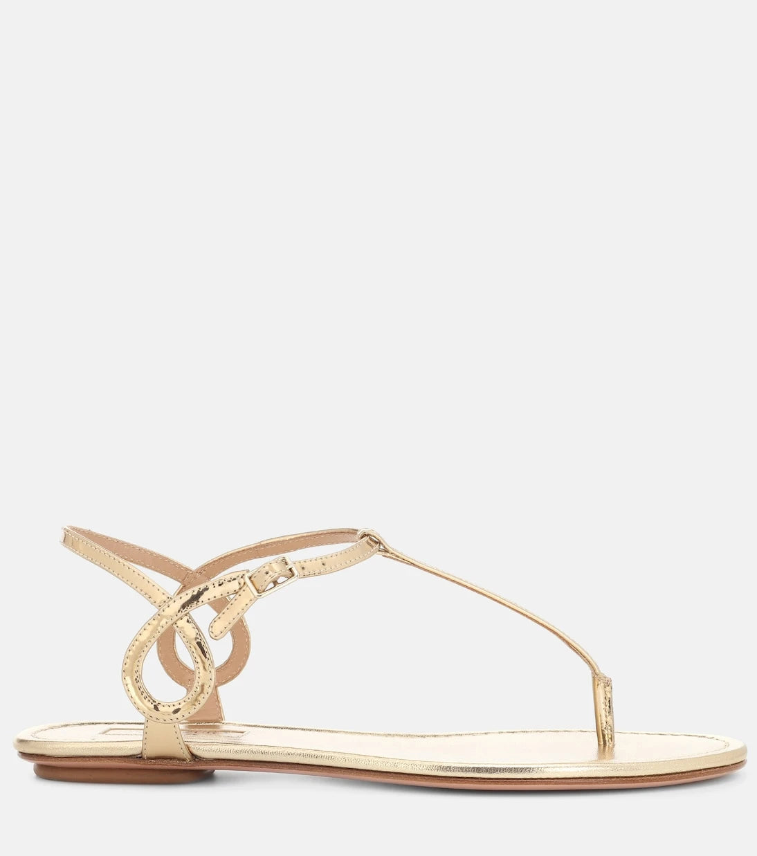 Aquazzura - صندل Almost Bare من الجلد الميتاليك