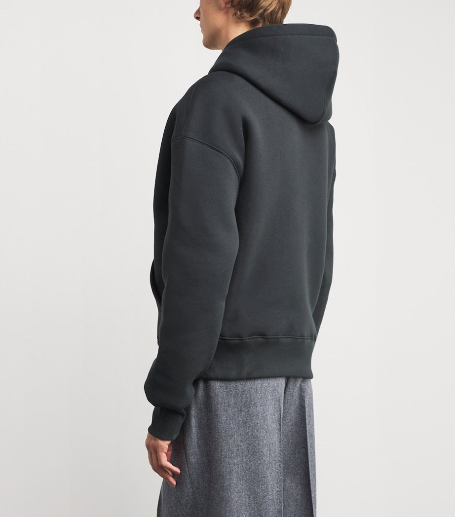 Cotton-Blend Ami de Coeur Hoodie 020 - ANTHRACITE