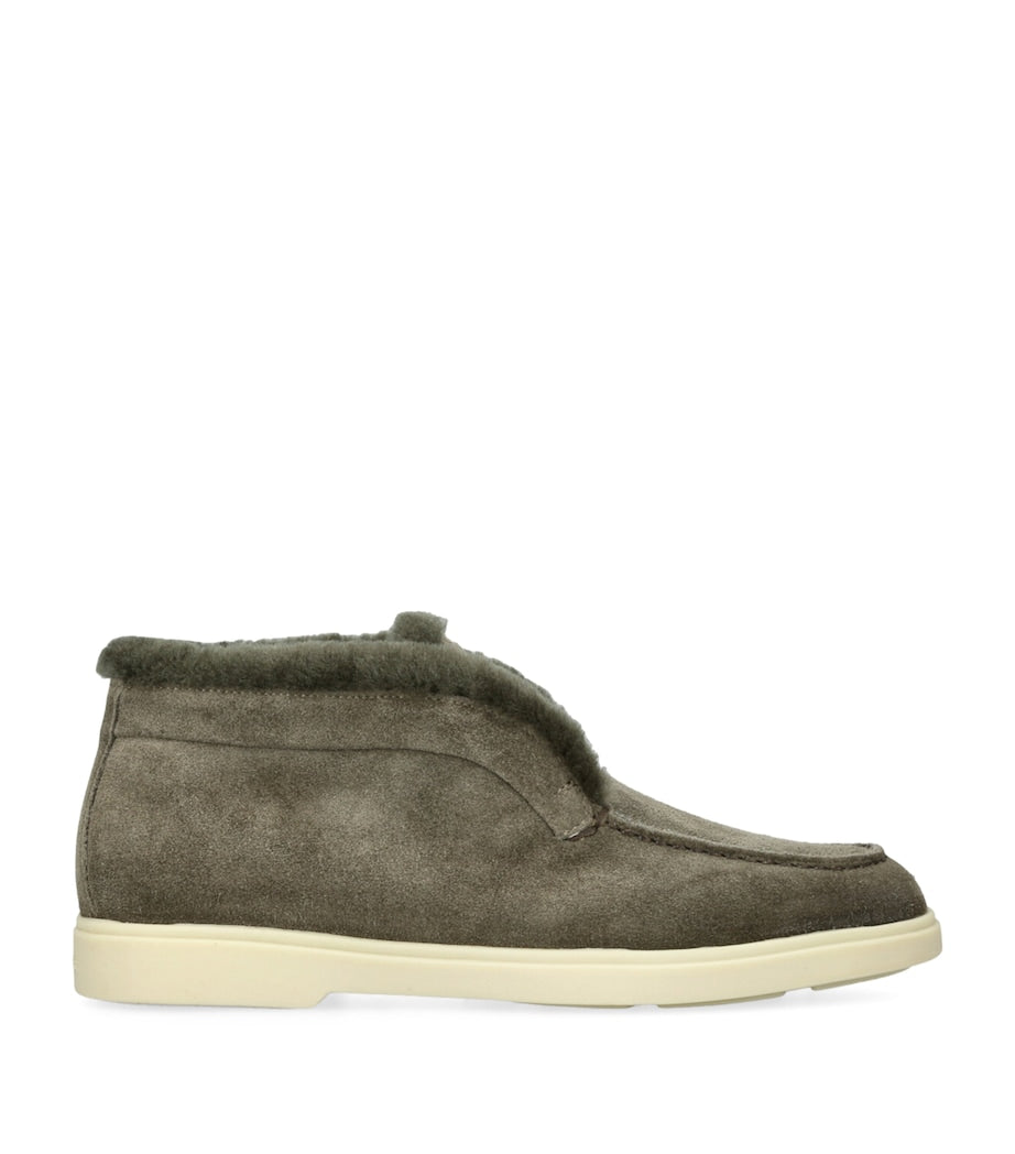 Suede Fur-Trim Fortune Ankle Boots