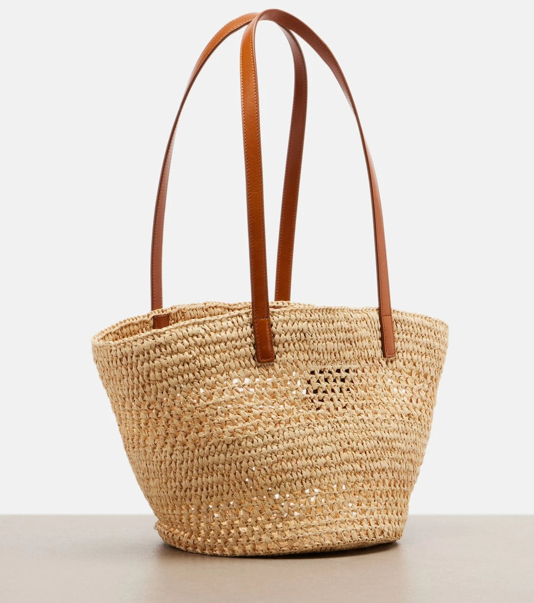 Saint Laurent - Panier Small raffia bucket bag