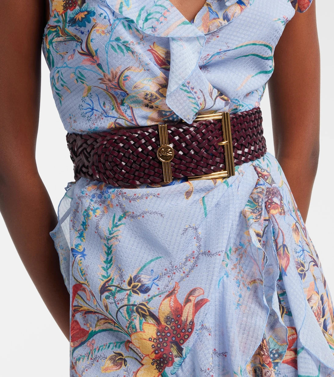 Etro - Pegaso woven leather belt