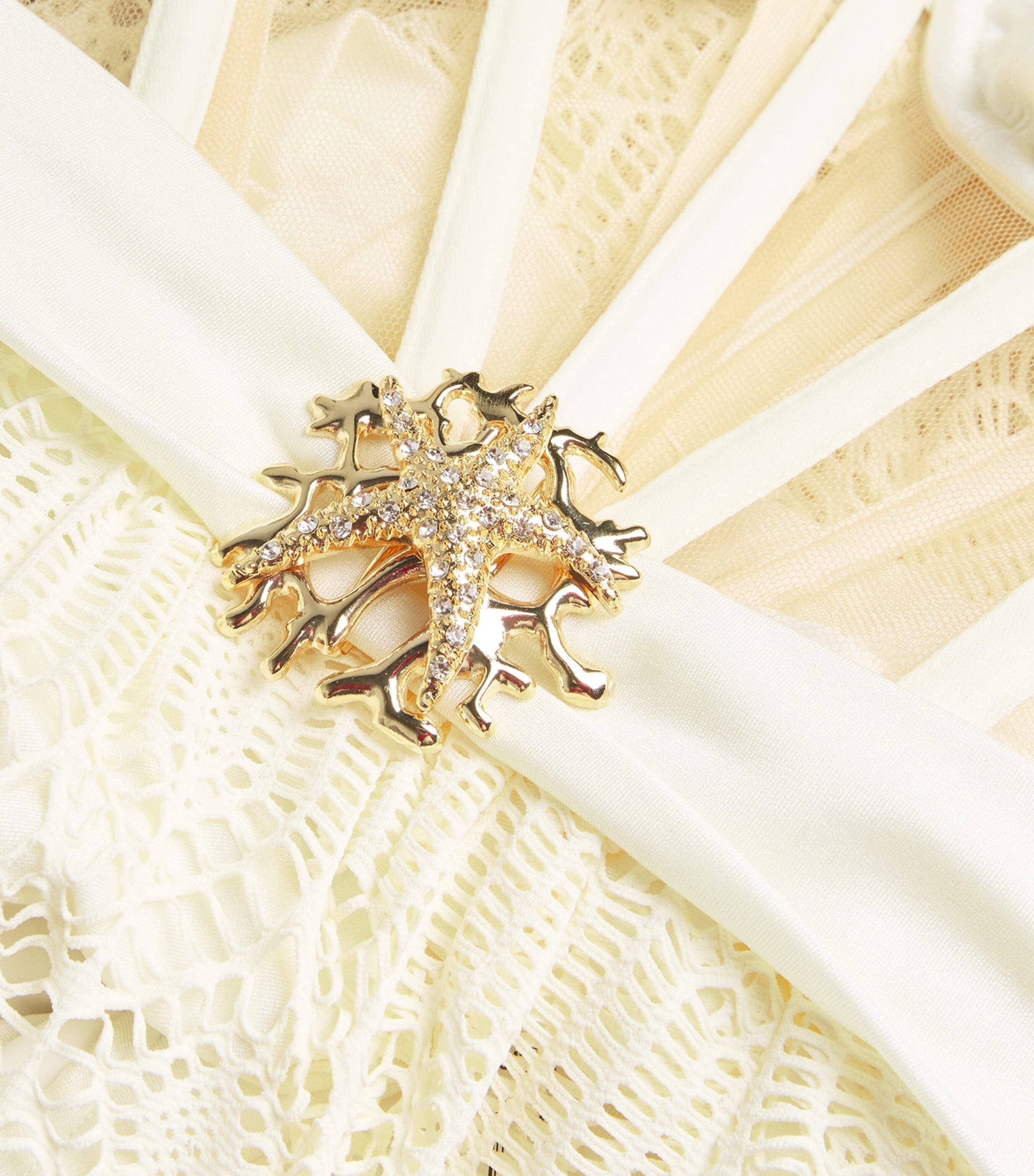 White Crocheted Corseted Maxi Dress