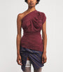 Vivienne Westwood Burgundy Andalouse Asymmetric Draped Top