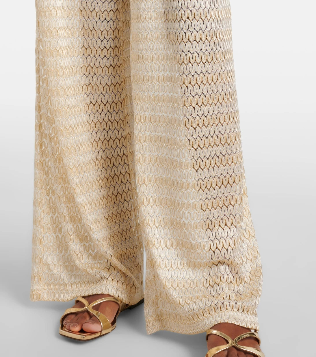 Melissa Odabash - Viv knitted strapless lamé jumpsuit